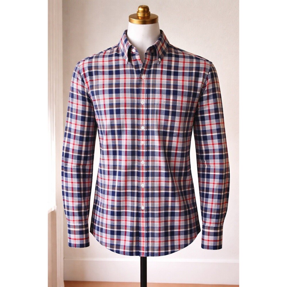 Men's J.Crew Slim Untucked Long Sleeve Button Down Shirt Flex Washed - Size XL